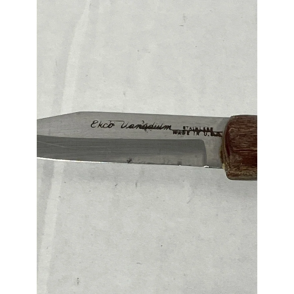 Ekco‎ Vanadium Stainless Steel Paring Knife Wood Handle Made in USA
